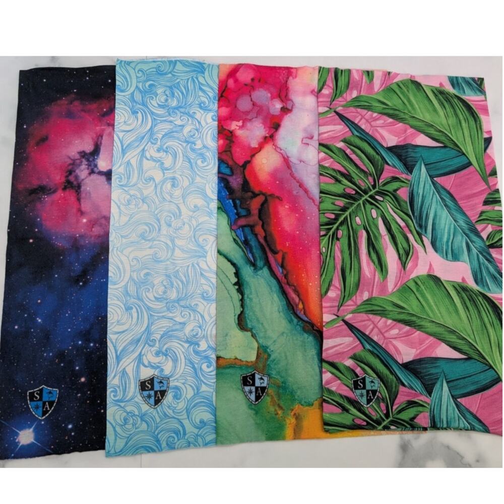 4 SA Co. Face shields, neck gaiters, sun masks